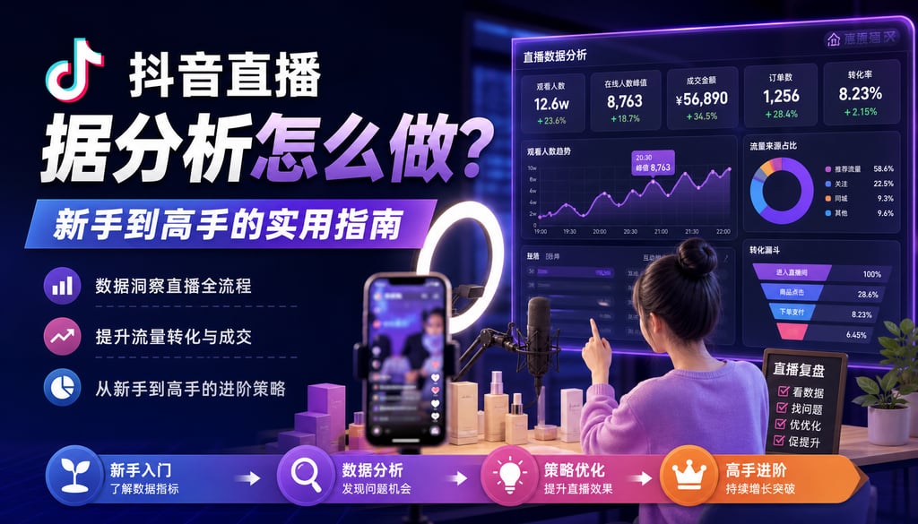 抖音直播据分析怎么做？新手到高手的实用指南