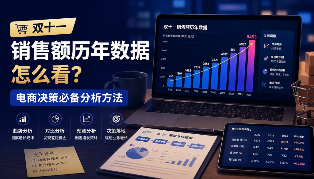 双十一销售额历年数据怎么看？电商决策必备分析方法