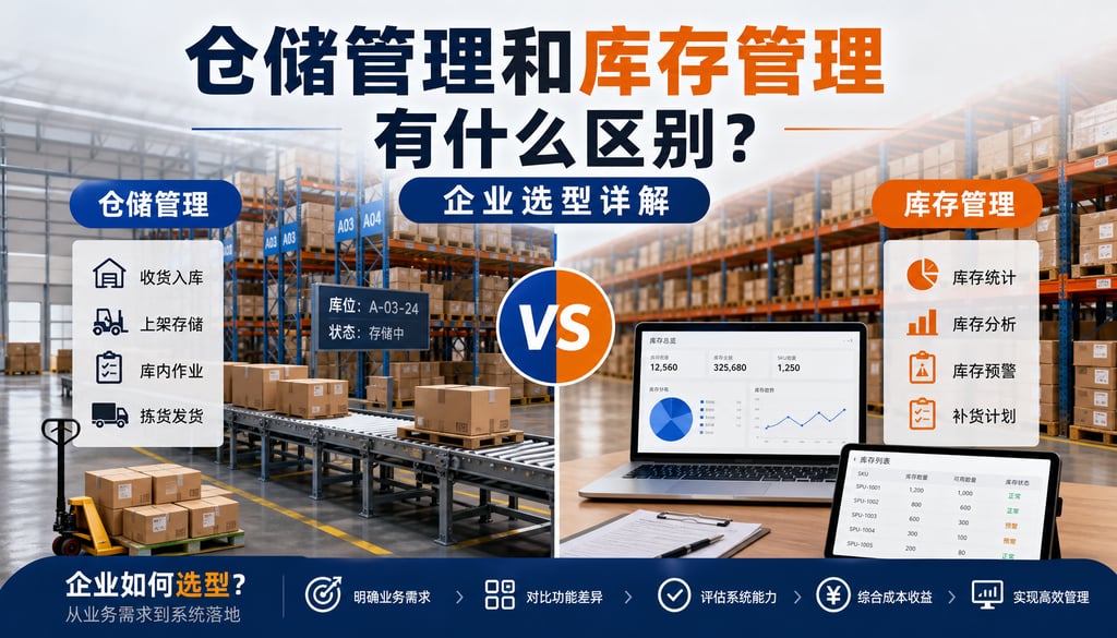 仓储管理和库存管理有什么区别？企业选型详解