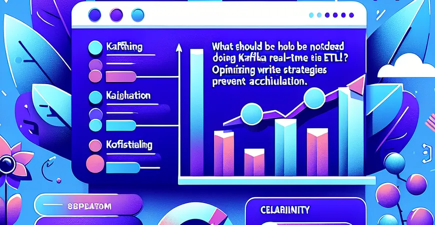 Kafka做准实时ETL需注意啥？调优写入策略防止堆积