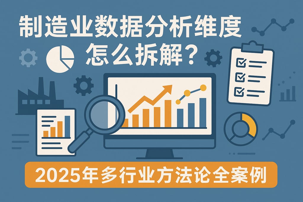 制造业数据分析维度怎么拆解？2025年多行业方法论全案例