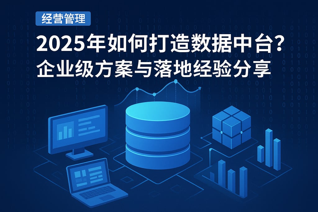 经营管理2025年如何打造数据中台？企业级方案与落地经验分享