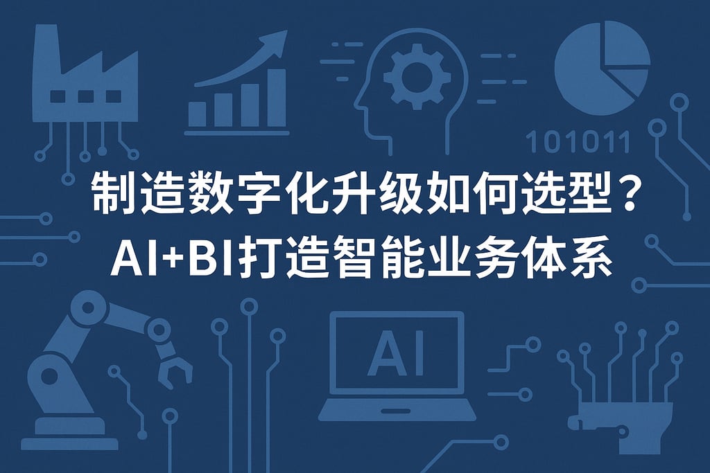 制造数字化升级如何选型？AI+BI打造智能业务体系