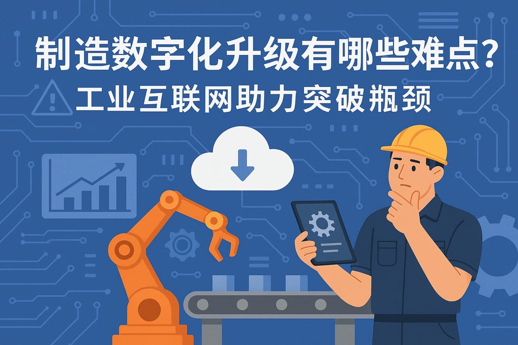 制造数字化升级有哪些难点？工业互联网助力突破瓶颈