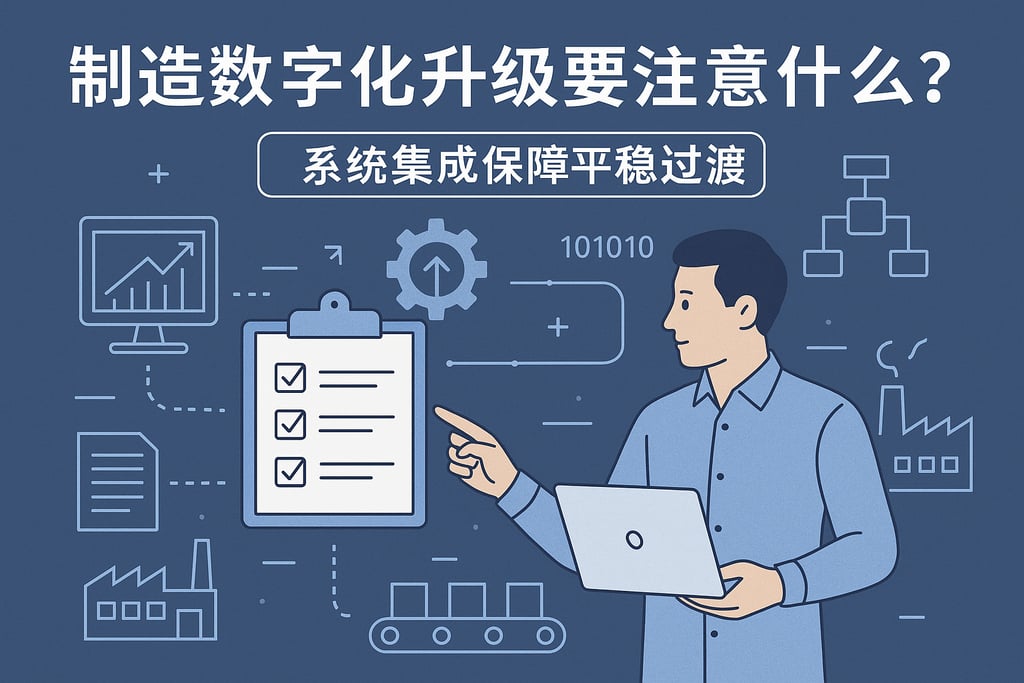 制造数字化升级要注意什么？系统集成保障平稳过渡