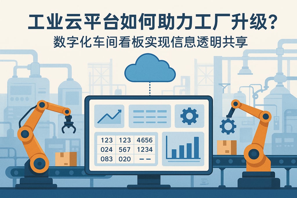 工业云平台如何助力工厂升级？数字化车间看板实现信息透明共享