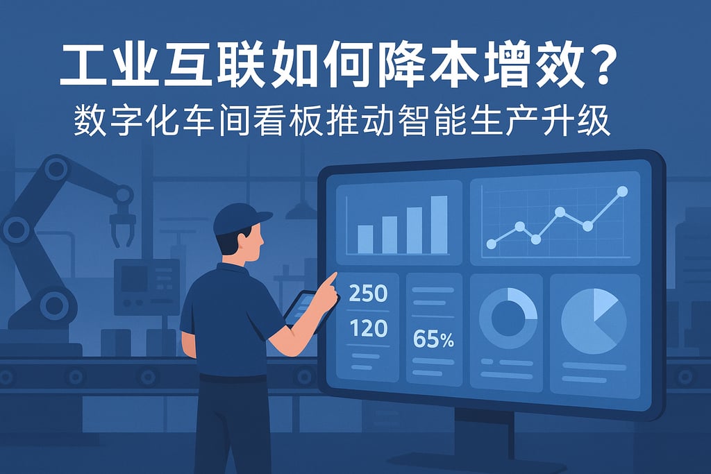 工业互联网如何降本增效？数字化车间看板推动智能生产升级