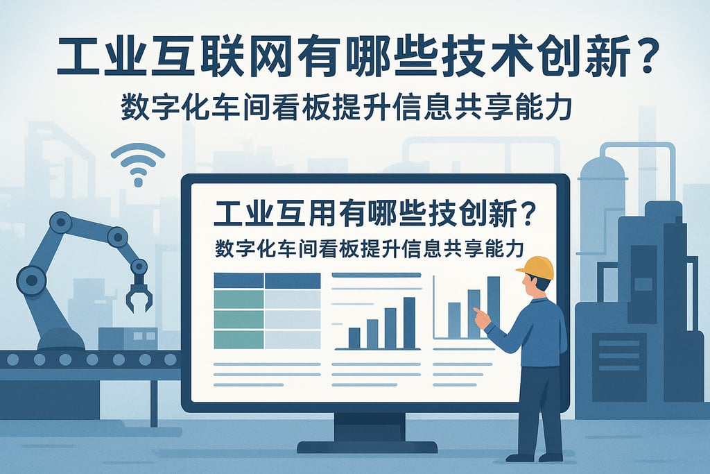 工业互联网有哪些技术创新？数字化车间看板提升信息共享能力