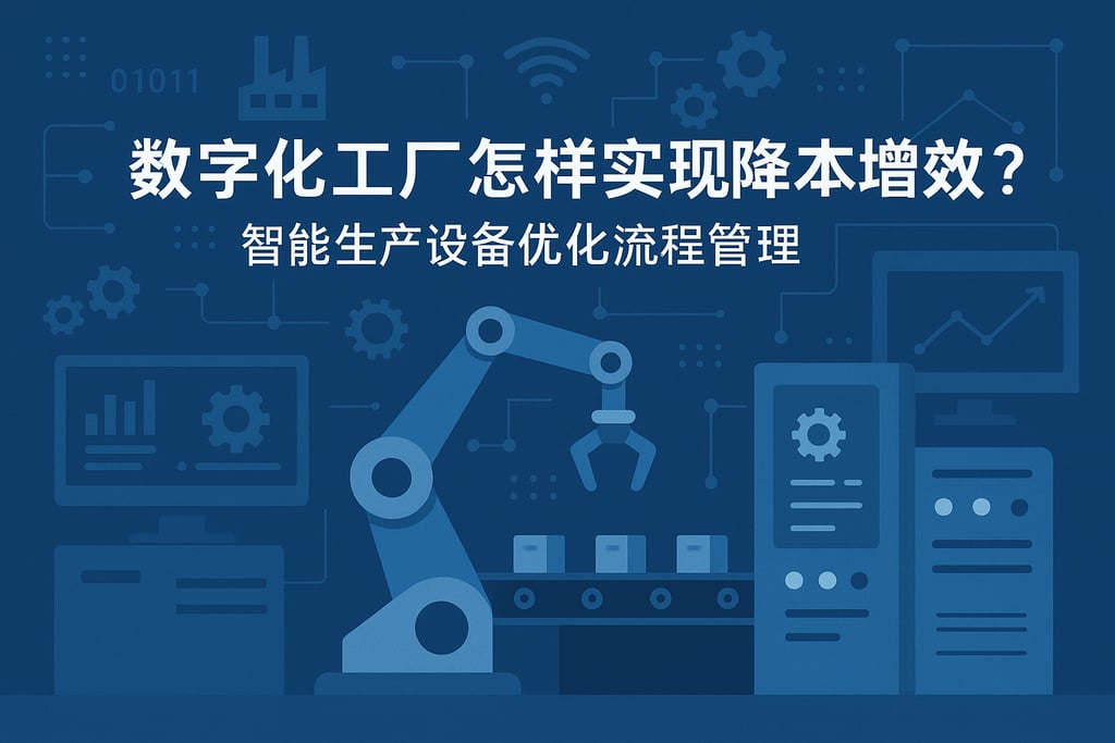 数字化工厂怎样实现降本增效？智能生产设备优化流程管理