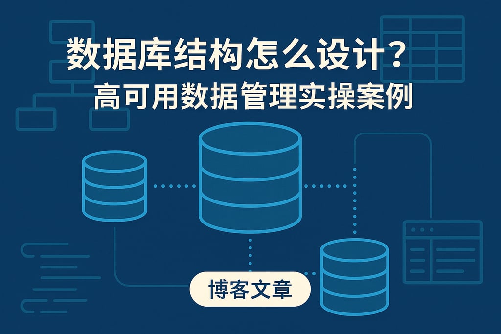 数据库结构怎么设计？高可用数据管理实操案例
