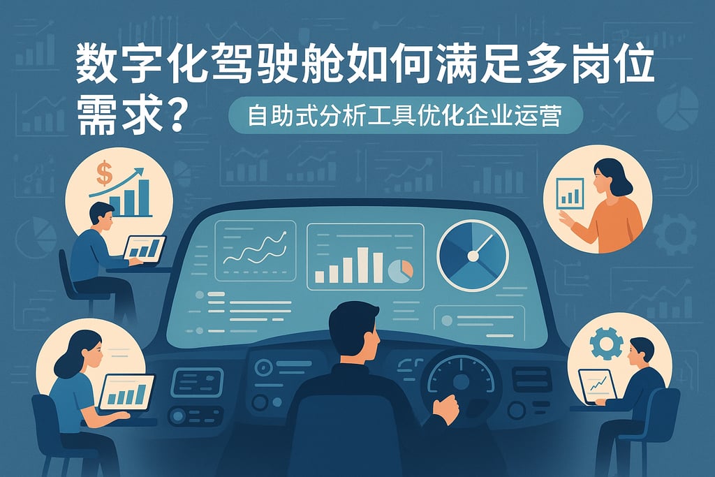 数字化驾驶舱如何满足多岗位需求？自助式分析工具优化企业运营