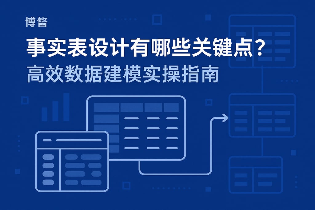 事实表设计有哪些关键点？高效数据建模实操指南