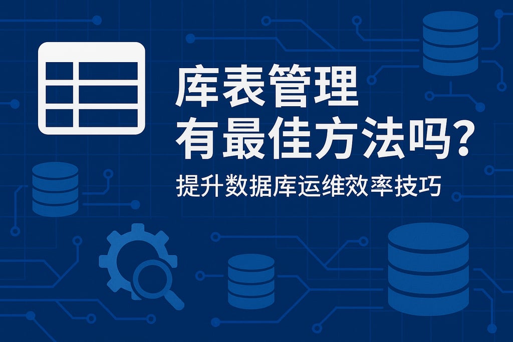 库表管理有最佳方法吗？提升数据库运维效率技巧