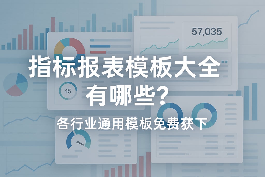 指标报表模板大全有哪些？各行业通用模板免费下载