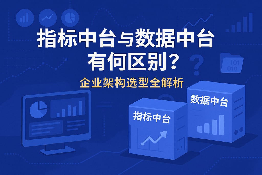指标中台与数据中台有何区别？企业架构选型全解析