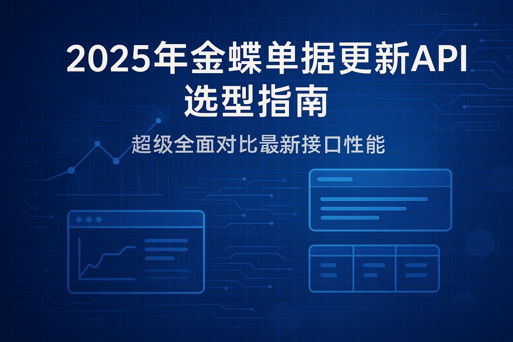 2025年金蝶单据更新API选型指南，超级全面对比最新接口性能