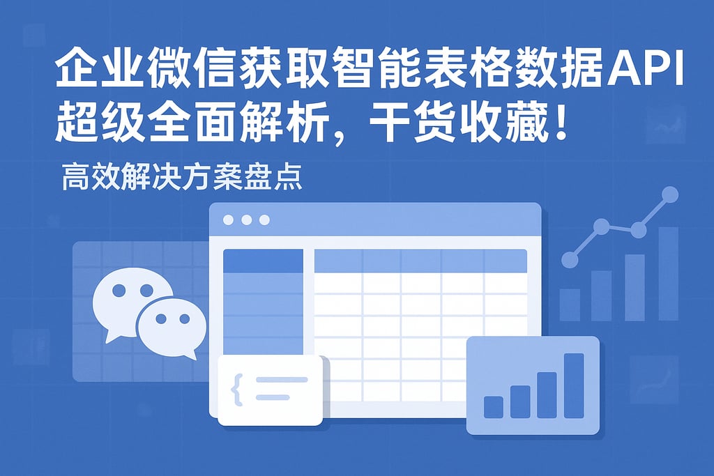 企业微信获取智能表格数据API超级全面解析，干货收藏！高效解决方案盘点