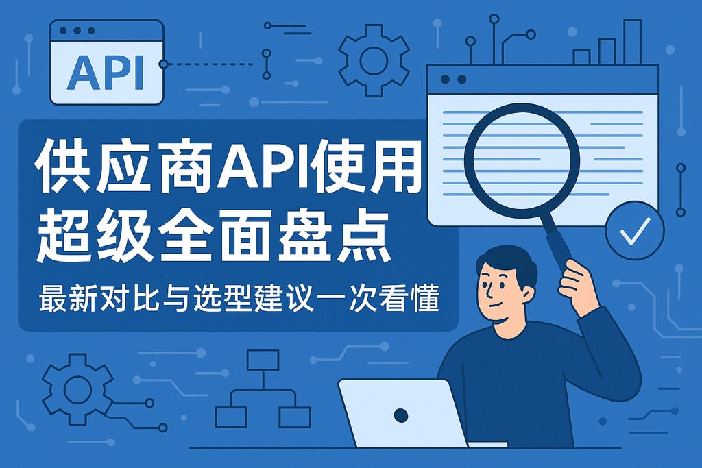 供应商API使用超级全面盘点，最新对比与选型建议一次看懂