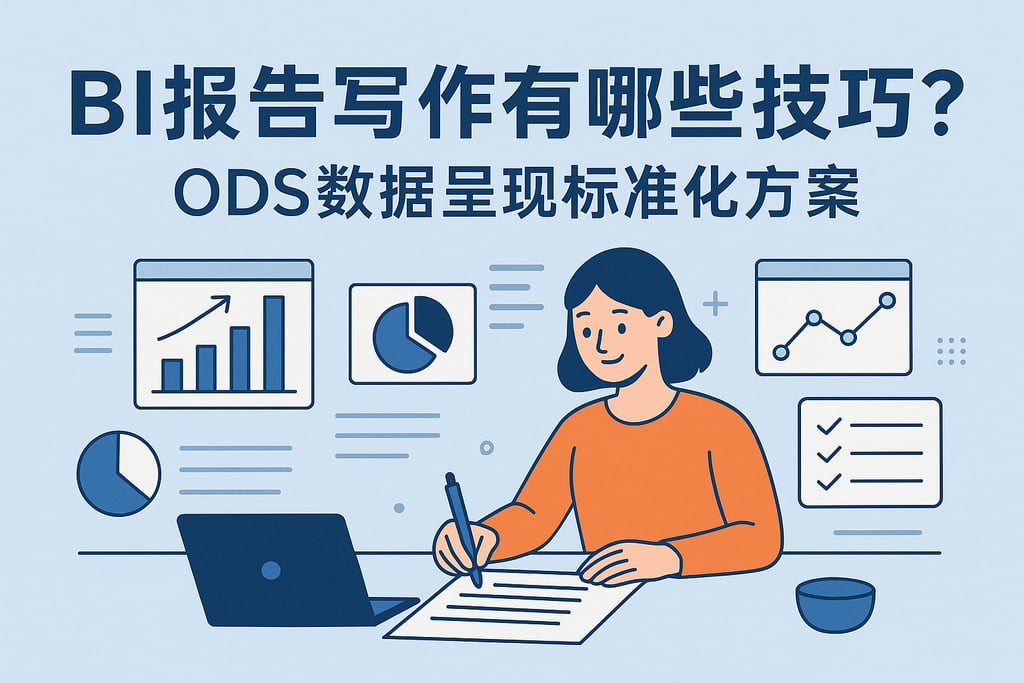 BI报告写作有哪些技巧？ods数据呈现标准化方案