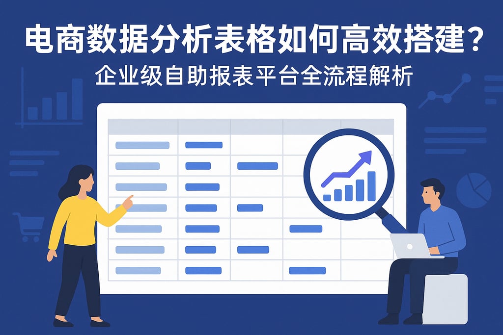 电商数据分析表格如何高效搭建？企业级自助报表平台全流程解析