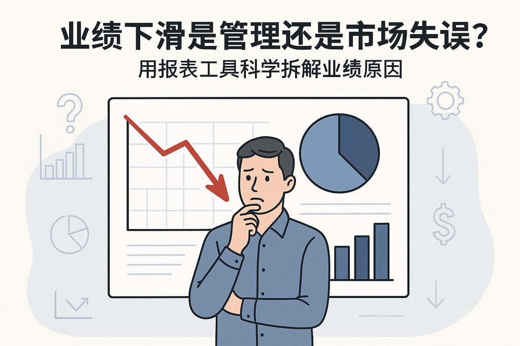 业绩下滑是管理还是市场失误？用报表工具科学拆解业绩原因