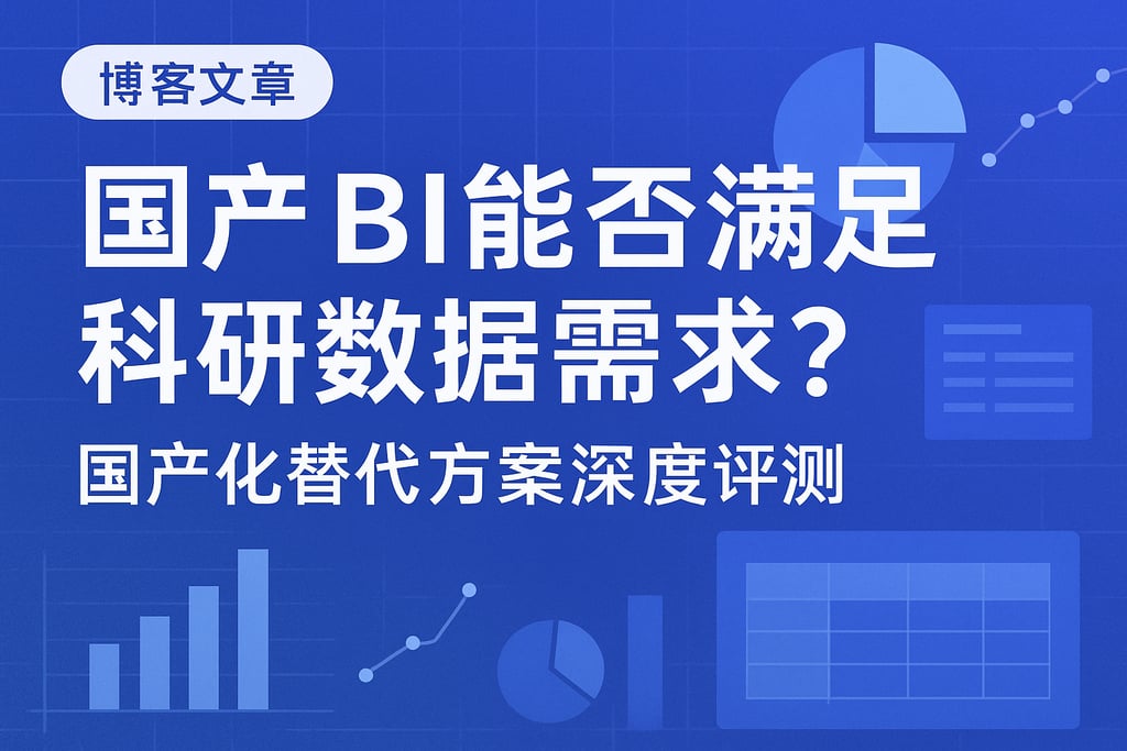 国产BI能否满足科研数据需求？国产化替代方案深度评测