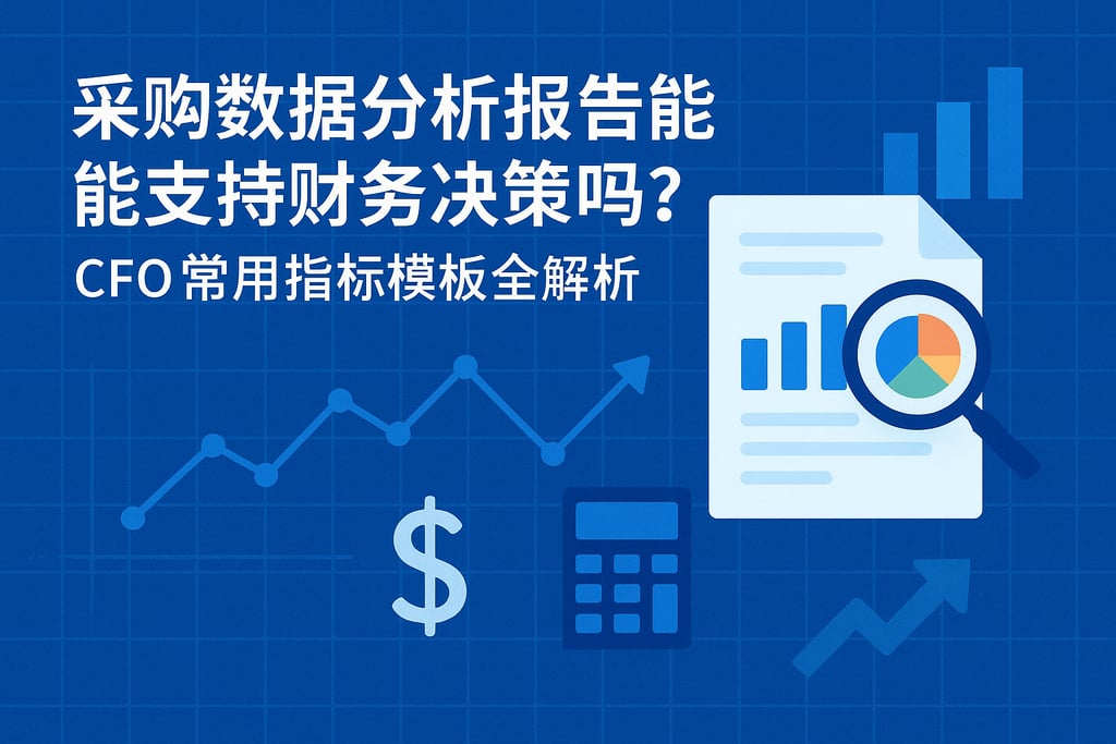 采购数据分析报告能支持财务决策吗？CFO常用指标模板全解析