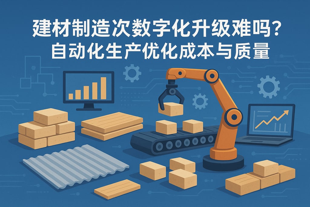 建材制造数字化升级难吗？自动化生产优化成本与质量