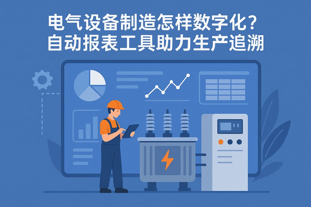 电气设备制造怎样数字化？自动报表工具助力生产追溯