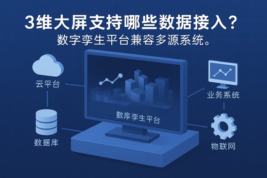 3维大屏支持哪些数据接入？数字孪生平台兼容多源系统。