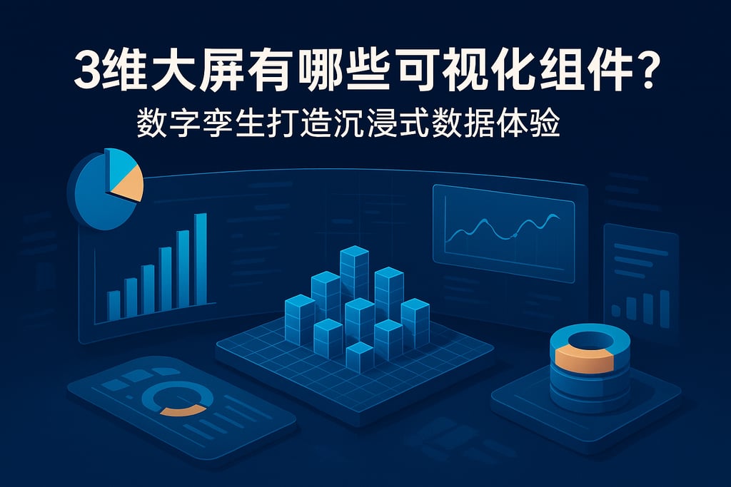 3维大屏有哪些可视化组件？数字孪生打造沉浸式数据体验
