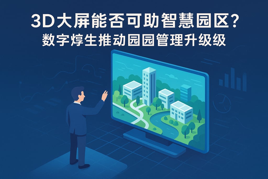 3维大屏能否助力智慧园区？数字孪生推动园区管理升级。