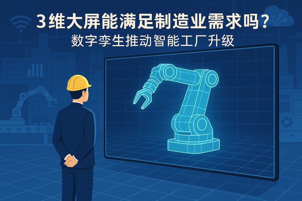3维大屏能满足制造业需求吗？数字孪生推动智能工厂升级。
