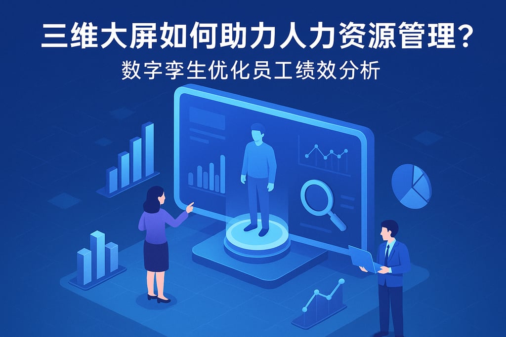 三维大屏如何助力人力资源管理？数字孪生优化员工绩效分析