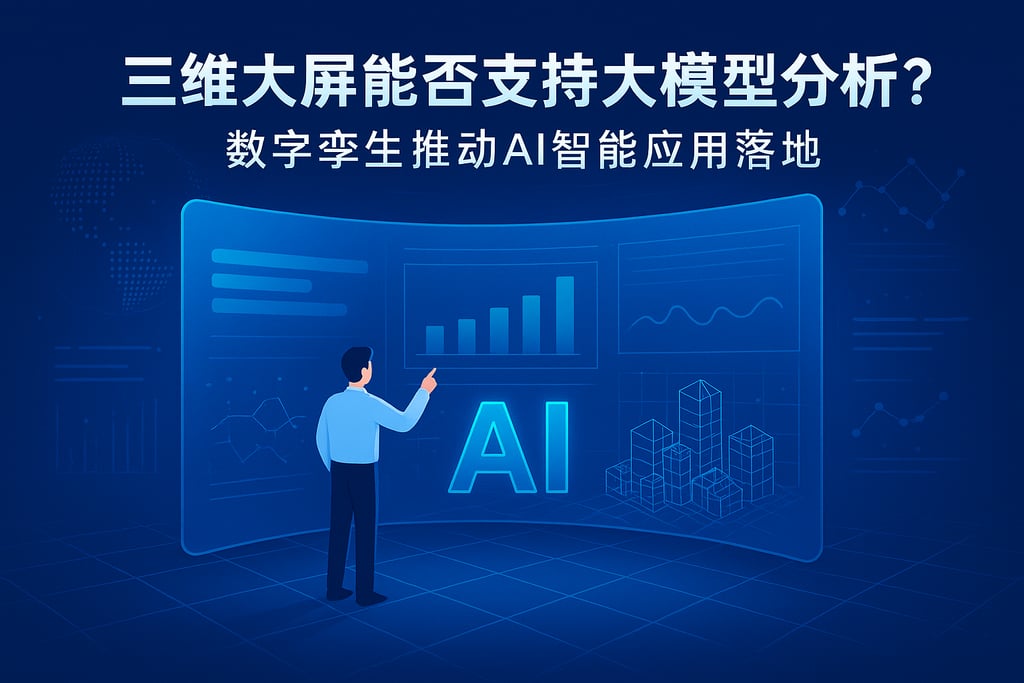 三维大屏能否支持大模型分析？数字孪生推动AI智能应用落地