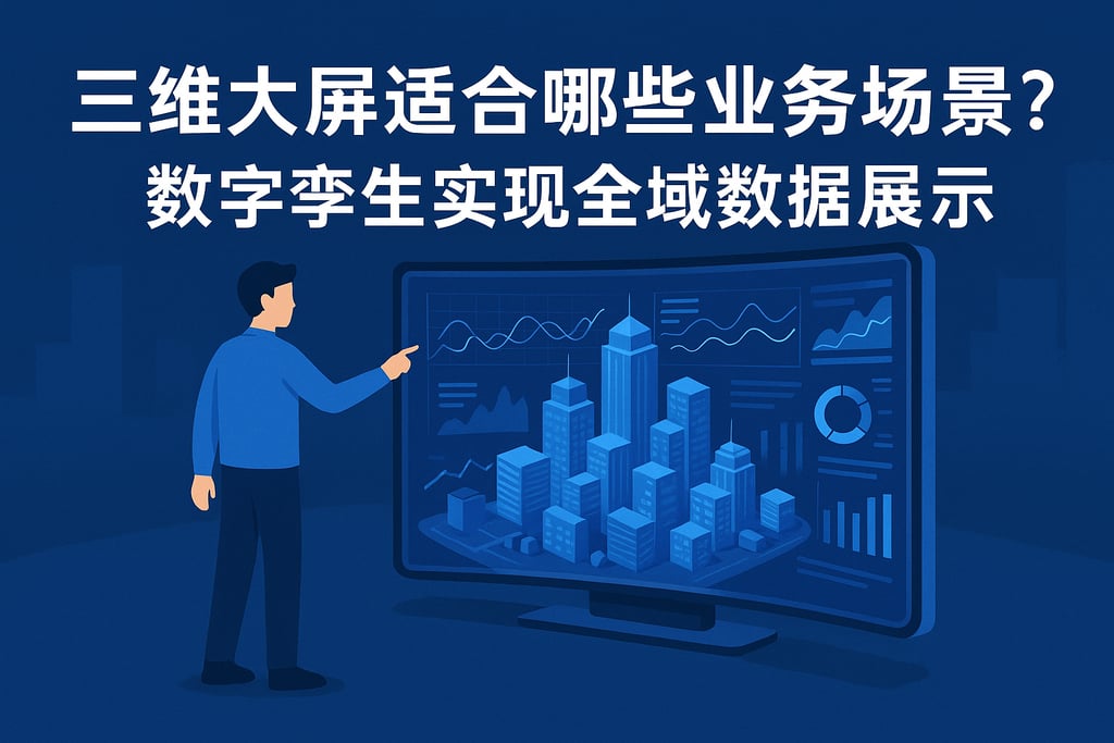 三维大屏适合哪些业务场景？数字孪生实现全域数据展示