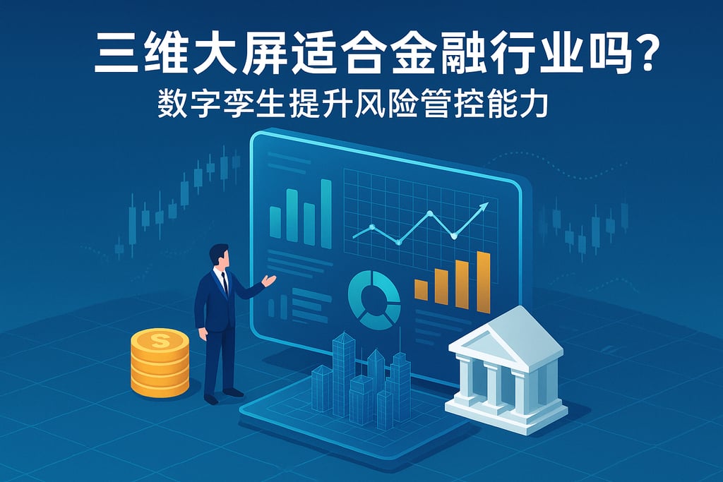 三维大屏适合金融行业吗？数字孪生提升风险管控能力