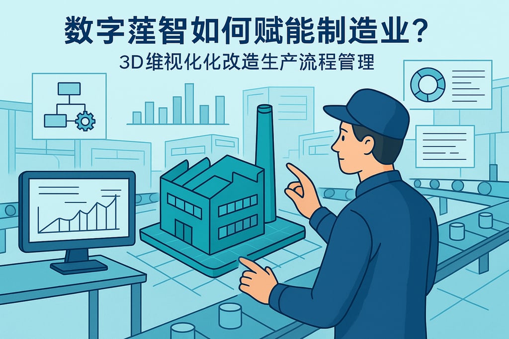 数字孪生如何赋能制造业？三维可视化优化生产流程管理
