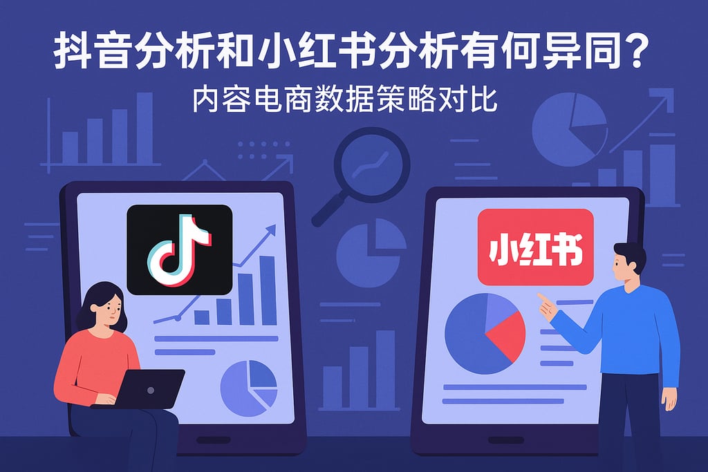 抖音分析和小红书分析有何异同？内容电商数据策略对比