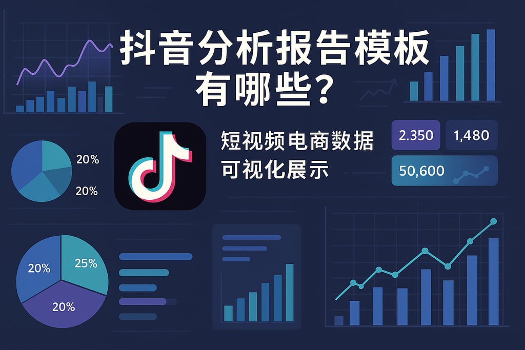 抖音分析报告模板有哪些？短视频电商数据可视化展示