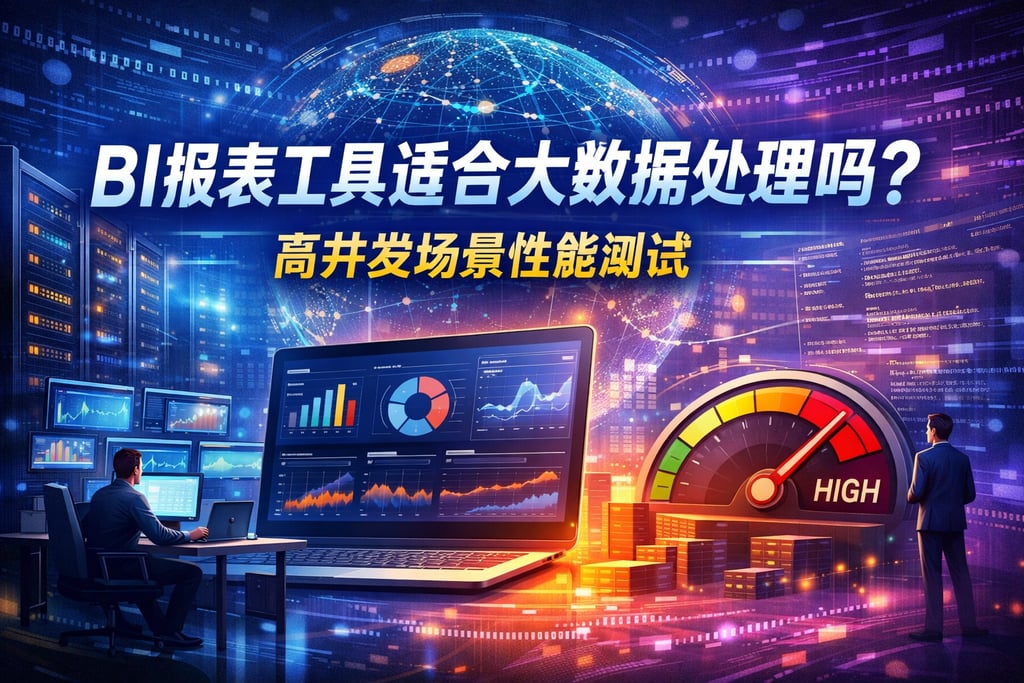BI报表工具适合大数据处理吗？高并发场景性能测试