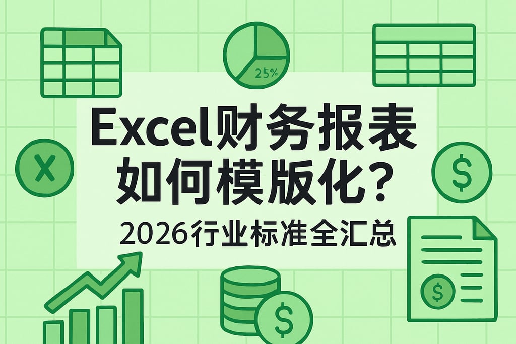 Excel财务报表如何模板化？2026行业标准全汇总