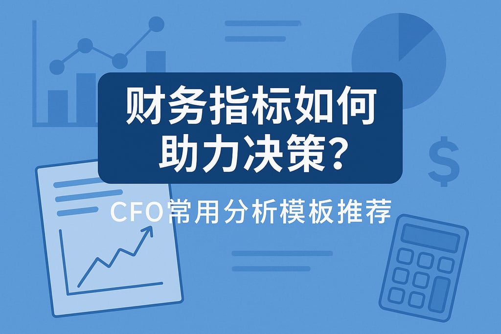 财务指标如何助力决策？CFO常用分析模板推荐