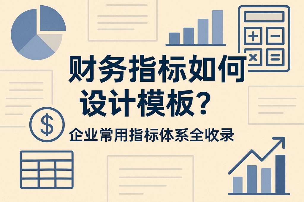 财务指标如何设计模板？企业常用指标体系全收录