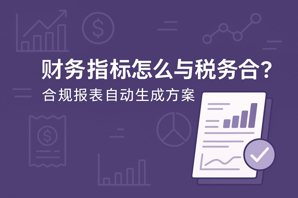 财务指标怎么与税务结合？合规报表自动生成方案