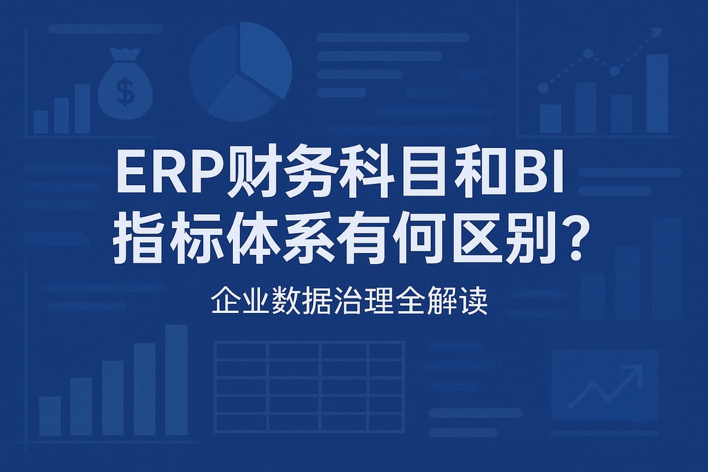 ERP财务科目和BI指标体系有何区别？企业数据治理全解读