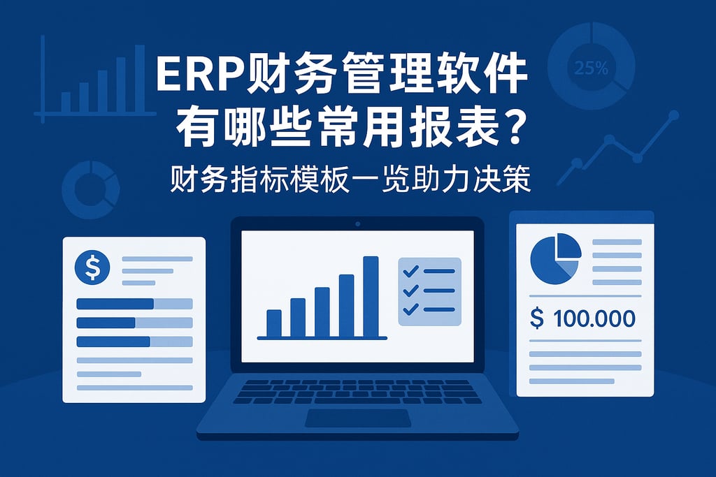 ERP财务管理软件有哪些常用报表？财务指标模板一览助力决策