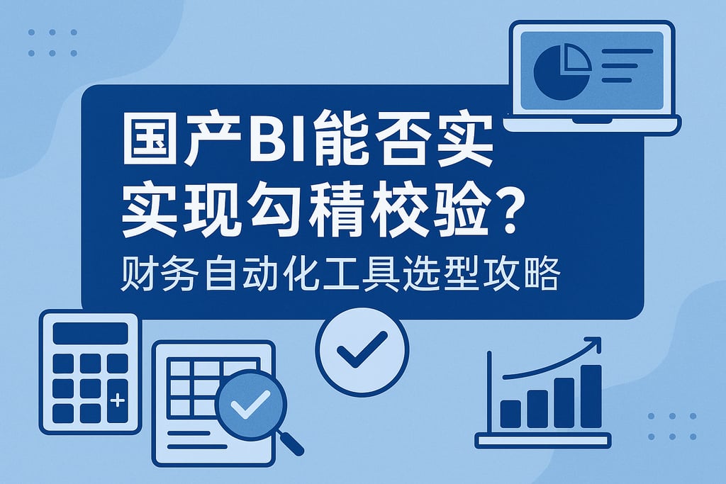 国产BI能否实现勾稽校验？财务自动化工具选型攻略