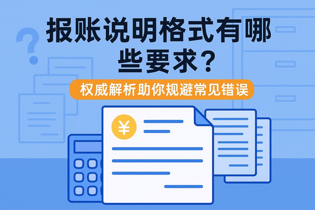 报账说明格式有哪些要求？权威解析助你规避常见错误