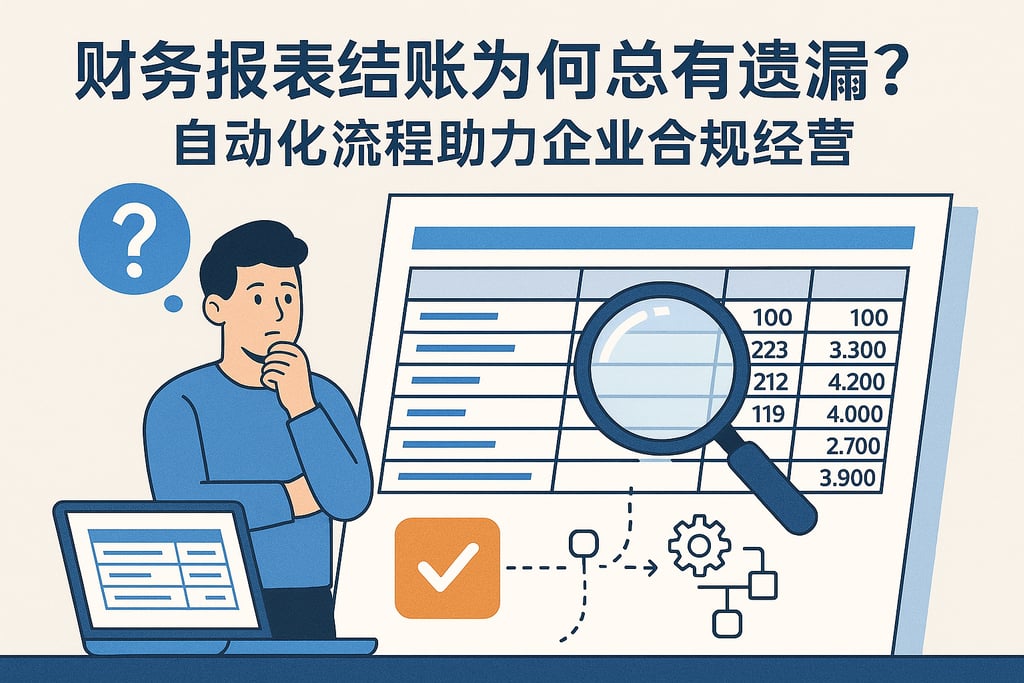 财务报表结账为何总有遗漏？自动化流程助力企业合规经营